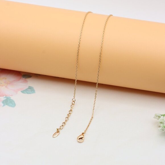 Rose Gold Plated Lock Pendant Necklace with Crystal Detail, XPNL0312 - Picture 11 of 13